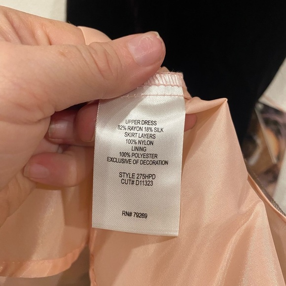 NWT Biscotti Collezioni Brown Velvet Fringe Dress Size 8 - Picture 5 of 6